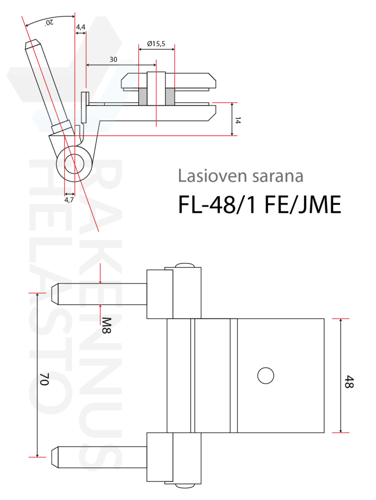 Lasioven sarana FL-48/1 FE/JME Mittakuva