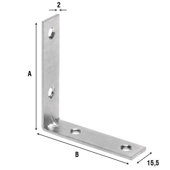 Kulmatuki 50x50x15,5mm