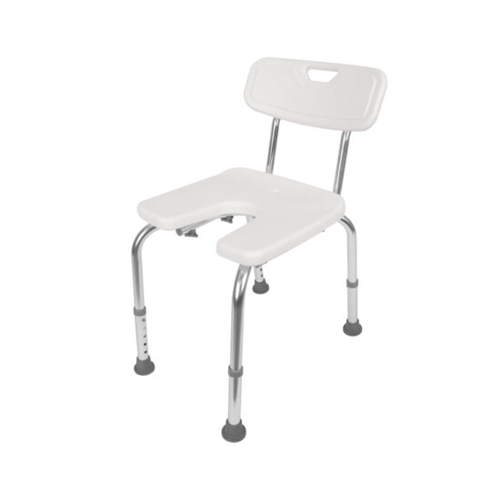 Suihkutuoli korkeussäädettävä, valkoinen