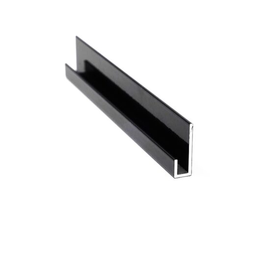 Alucobest päätylista musta RAL9005