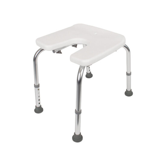 Suihkujakkara korkeussäädettävä, valkoinen